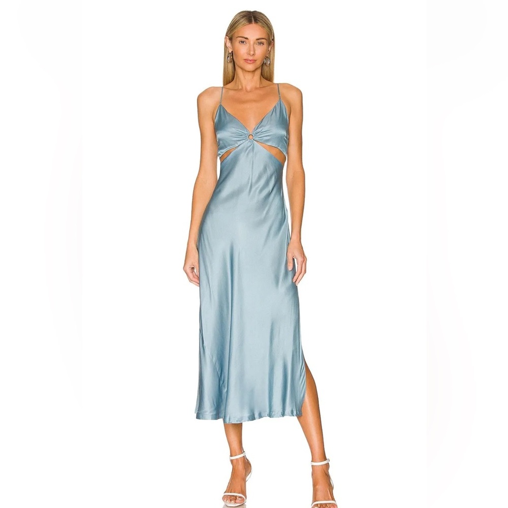 JONATHAN SIMKHAI STANDARD Eliza Cutout Slip Dress Size XS (MSRP $295)